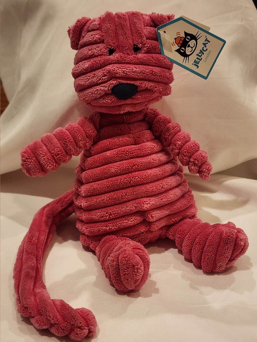 NWT Jellycat Pink Small Cordy Roy Cat Corduroy Toy